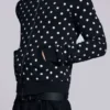 Sudadera con capucha Mono negra con lunares