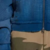Sudadera con capucha «Monster» de tejido de gofre con tachuelas y efecto descolorido