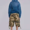 Sudadera con capucha «Monster» de tejido de gofre con tachuelas y efecto descolorido