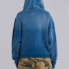 Sudadera con capucha «Monster» de tejido de gofre con tachuelas y efecto descolorido
