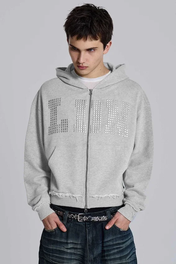 Sudadera con capucha «Monster Hoodie» con tachuelas de LDN