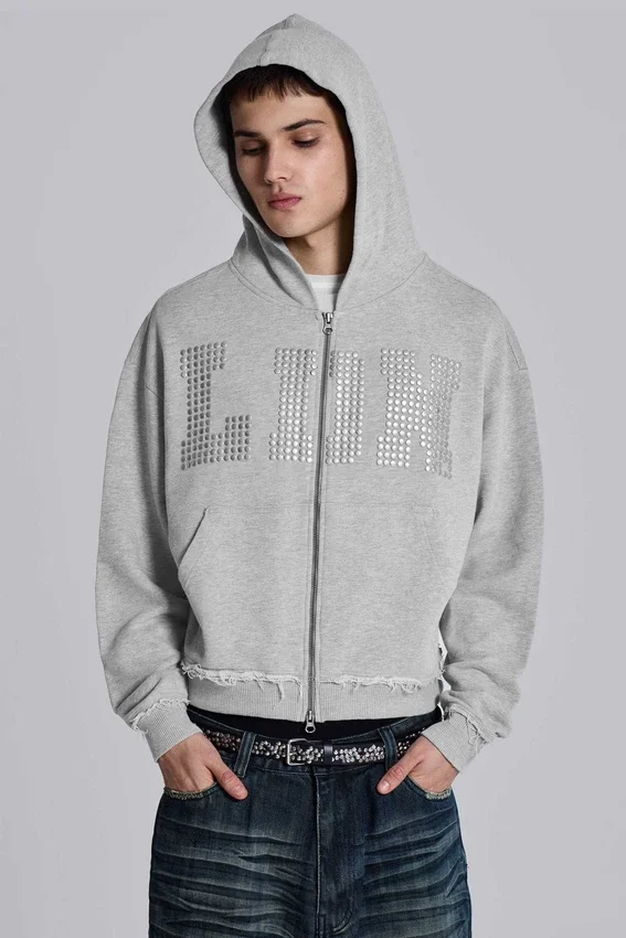 Sudadera con capucha «Monster Hoodie» con tachuelas de LDN