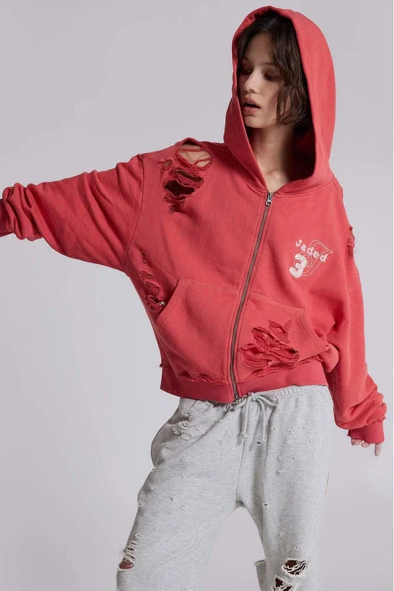 Sudadera con capucha «Monster Hoodie» desgastada