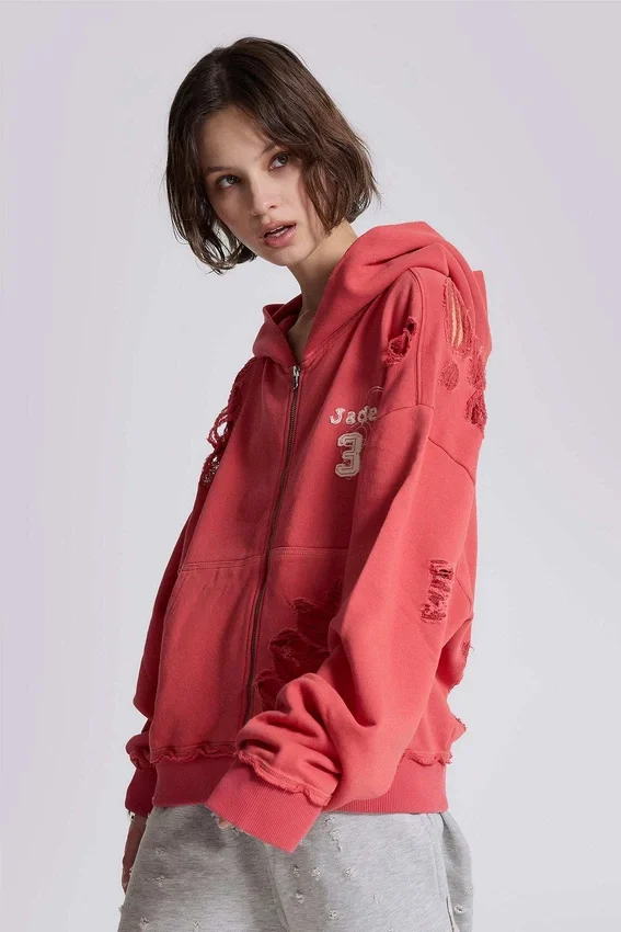 Sudadera con capucha «Monster Hoodie» desgastada
