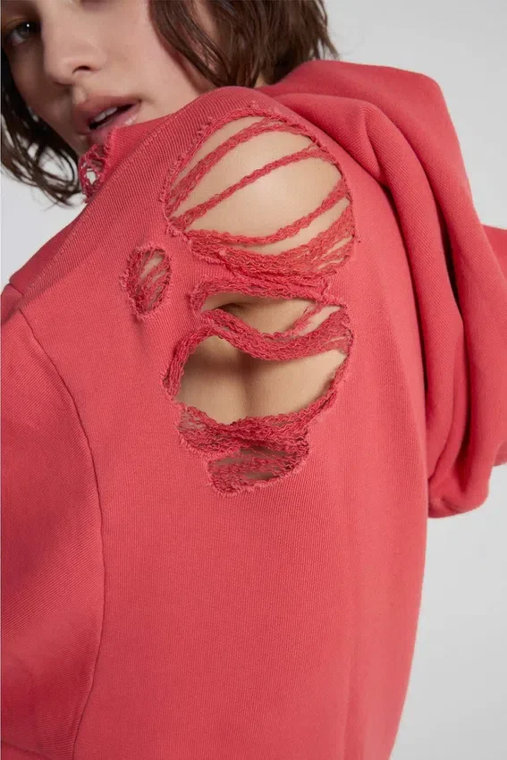 Sudadera con capucha «Monster Hoodie» desgastada