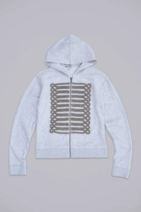 Sudadera con capucha «Monster Hoodie» en gris jaspeado