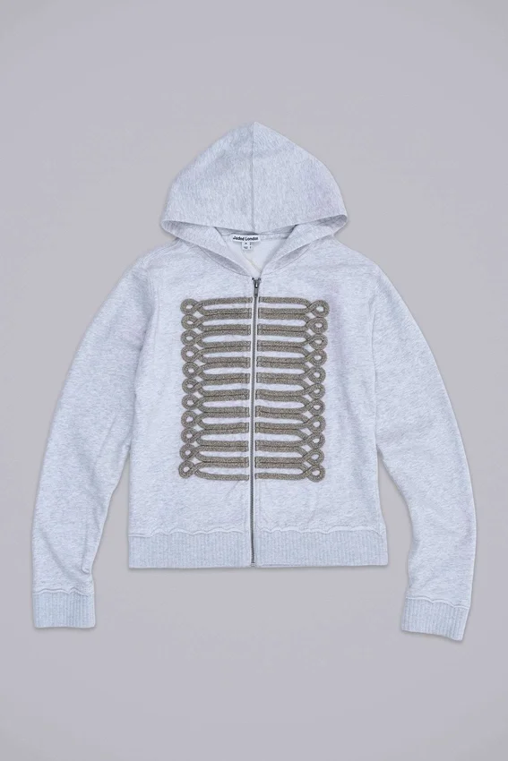 Sudadera con capucha «Monster Hoodie» en gris jaspeado