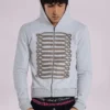 Sudadera con capucha «Monster Hoodie» en gris jaspeado