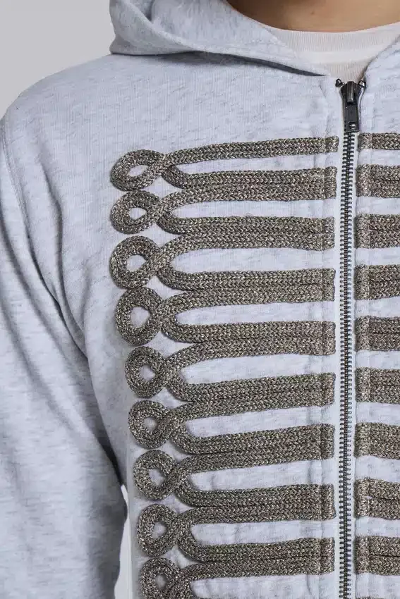 Sudadera con capucha «Monster Hoodie» en gris jaspeado