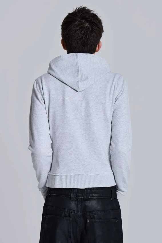 Sudadera con capucha «Monster Hoodie» en gris jaspeado