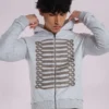 Sudadera con capucha «Monster Hoodie» en gris jaspeado