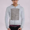 Sudadera con capucha «Monster Hoodie» en gris jaspeado