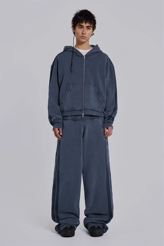 Sudadera con capucha «Monster Hoodie» holgada y deportiva azul
