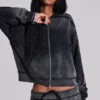Sudadera con capucha «Monster Hoodie» holgada y deportiva en gris