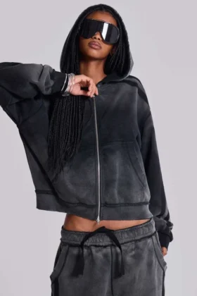 Sudadera con capucha «Monster Hoodie» holgada y deportiva en gris