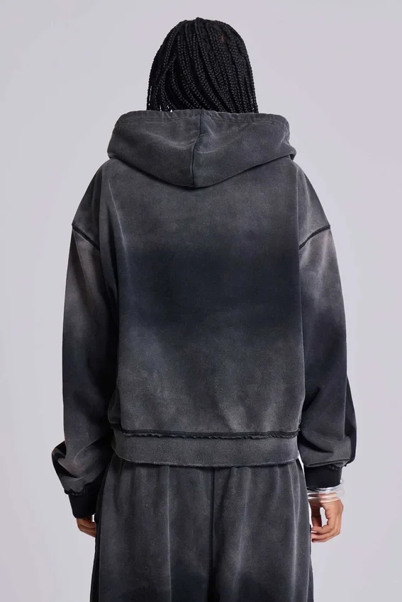 Sudadera con capucha «Monster Hoodie» holgada y deportiva en gris