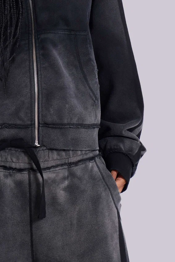Sudadera con capucha «Monster Hoodie» holgada y deportiva en gris