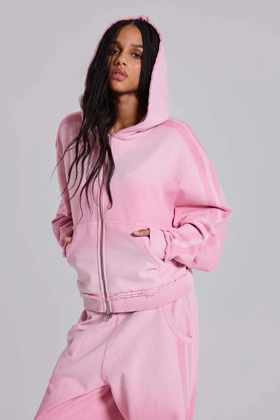 Sudadera con capucha «Monster Hoodie» holgada y deportiva en rosa