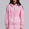 Sudadera con capucha «Monster Hoodie» holgada y deportiva en rosa