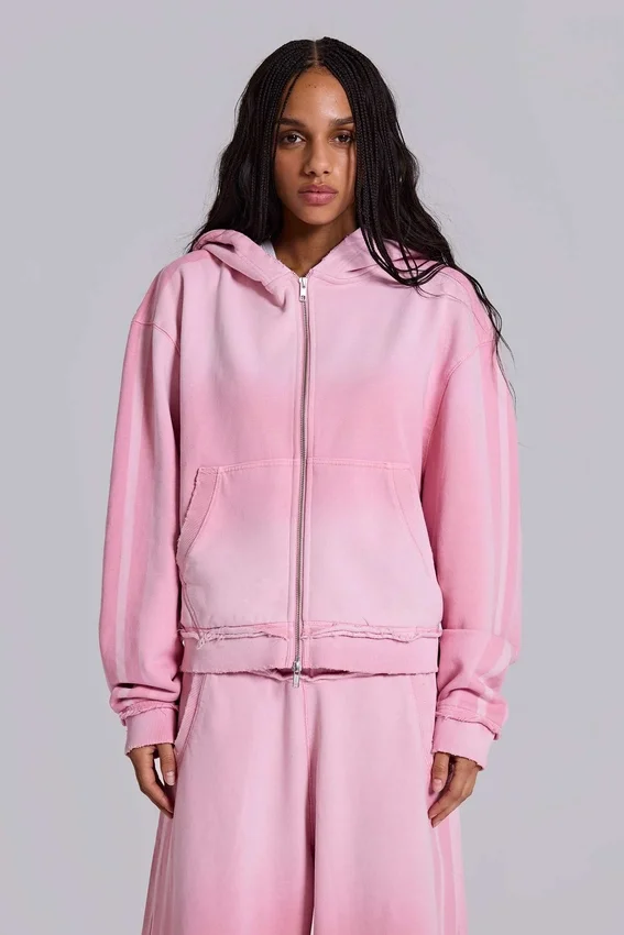 Sudadera con capucha «Monster Hoodie» holgada y deportiva en rosa
