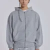 Sudadera con capucha «Monster Hoodie» oversize en gris jaspeado