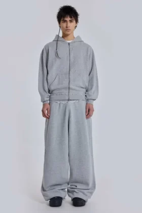 Sudadera con capucha «Monster Hoodie» oversize en gris jaspeado