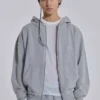 Sudadera con capucha «Monster Hoodie» oversize en gris jaspeado