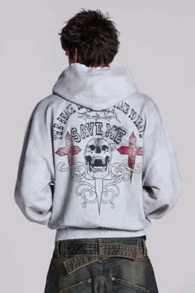 Sudadera con capucha oversize «Save Me»