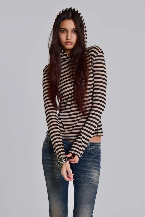 Sudadera con capucha Stripe Mist