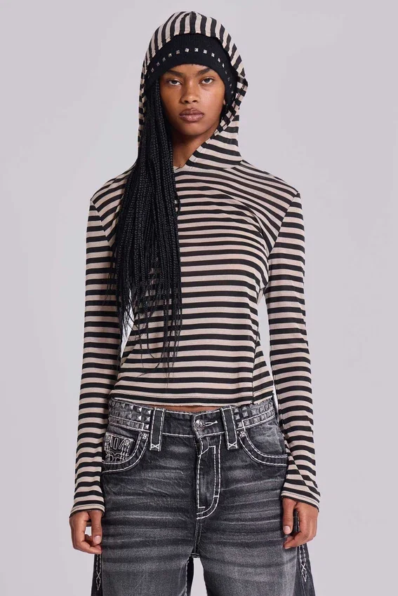 Sudadera con capucha Stripe Mist