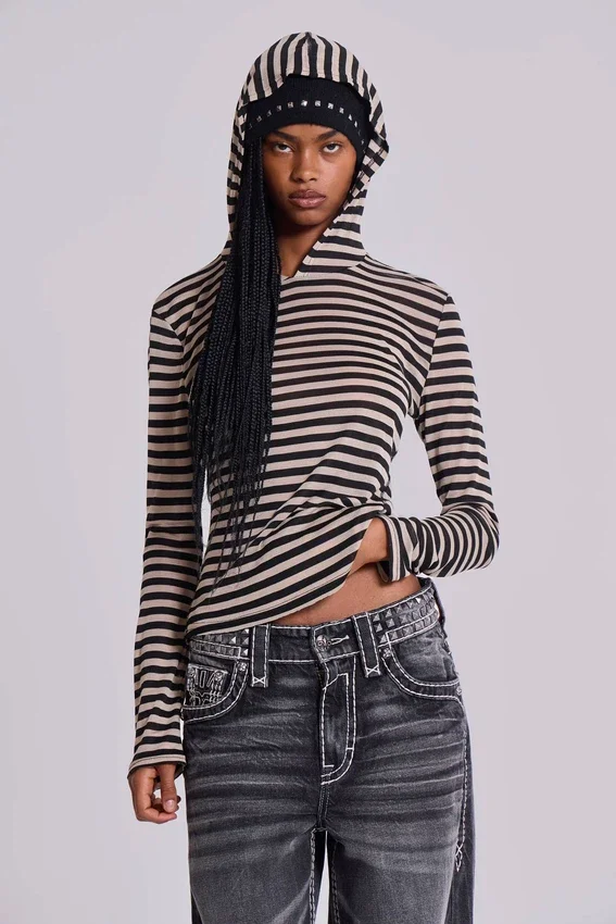 Sudadera con capucha Stripe Mist