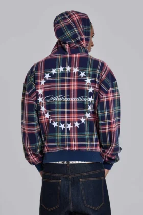 Sudadera con capucha y cremallera a cuadros «Adrenaline»