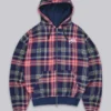 Sudadera con capucha y cremallera a cuadros «Adrenaline»