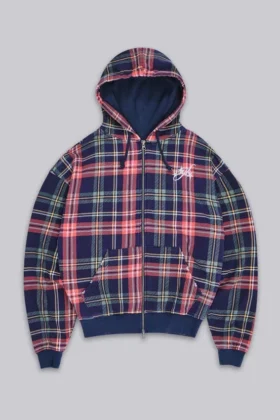 Sudadera con capucha y cremallera a cuadros «Adrenaline»