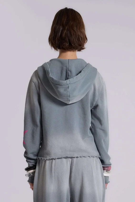 Sudadera con capucha y cremallera «Cleo Graphic»