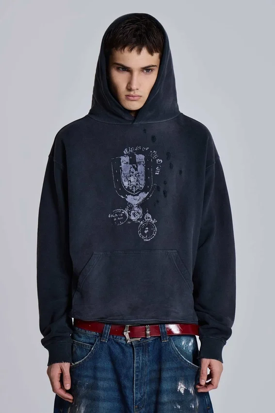 Sudadera con capucha y emblema