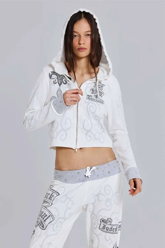 Sudadera con capucha y estampado gráfico con tachuelas de Rock Revival
