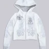 Sudadera con capucha y estampado gráfico con tachuelas de Rock Revival