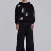 Sudadera con capucha y parche «Devoted» negra