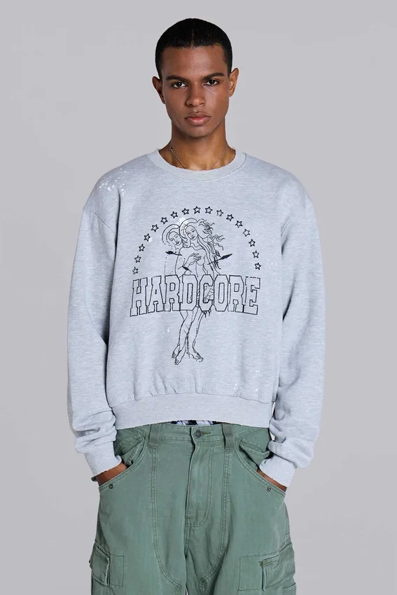 Sudadera de cuello redondo «Hardcore»