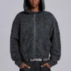 Sudadera Monster Hoodie de leopardo en gris carbón