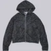Sudadera Monster Hoodie de leopardo en gris carbón