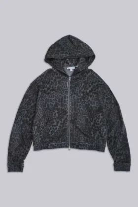 Sudadera Monster Hoodie de leopardo en gris carbón