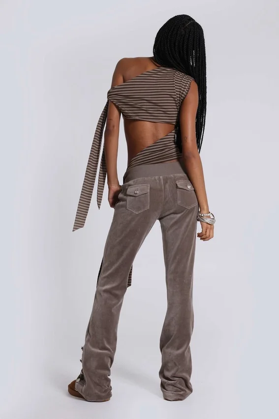 Pantalones de terciopelo de estilo militar Cavalier