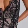 Top corsé de encaje «Roswen» en negro