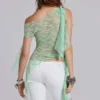 Top de encaje multiuso Faye en color menta