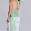 Top de encaje multiuso Faye en color menta