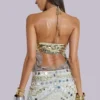 Top de gasa con lentejuelas metalizadas Morgana