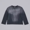 Top de manga larga azul marino opaco