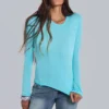 Top de manga larga «Turquoise Mist»